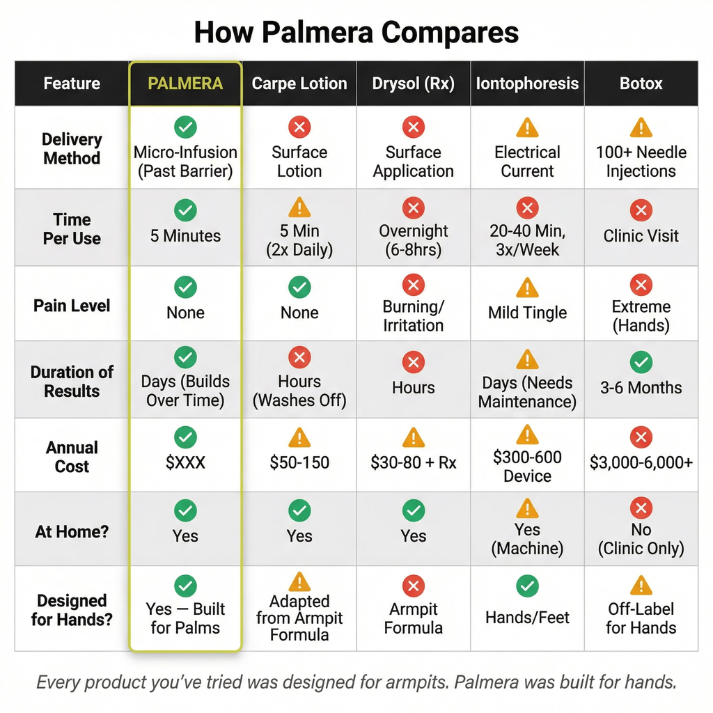Palmera Hyperhidrosis Micro Infusion System